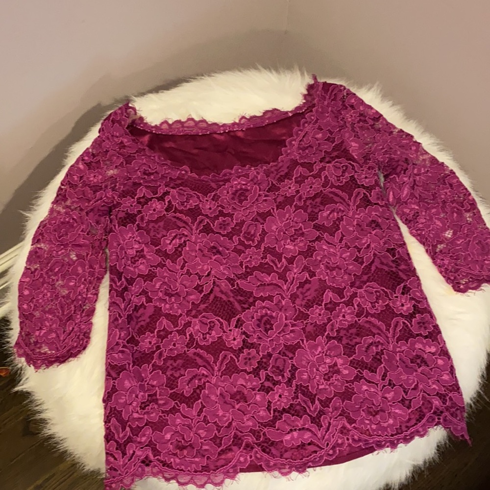 Purple Lace Top - Picture 3 of 8